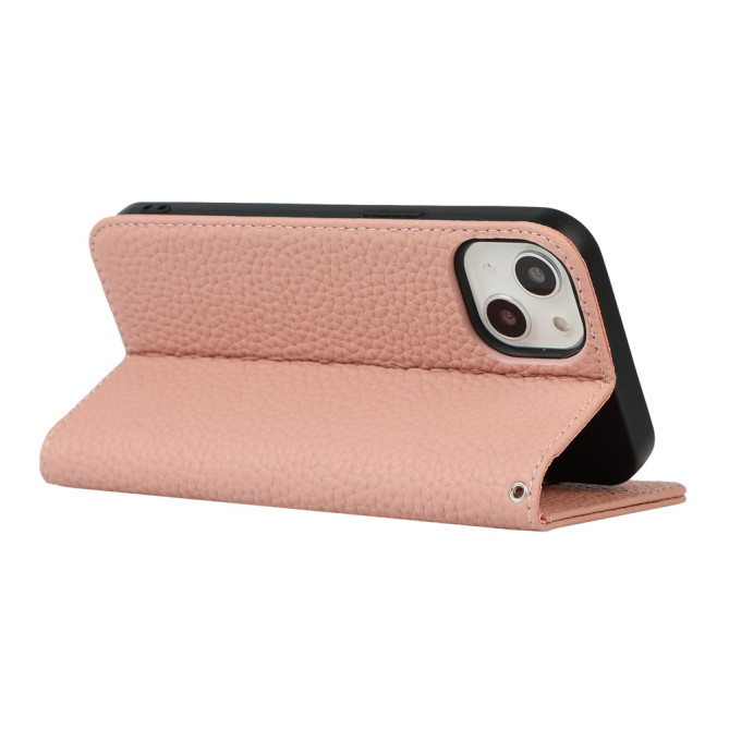 Housse iPhone 13 mini Portefeuille Support Cuir Véritable Modèle 3