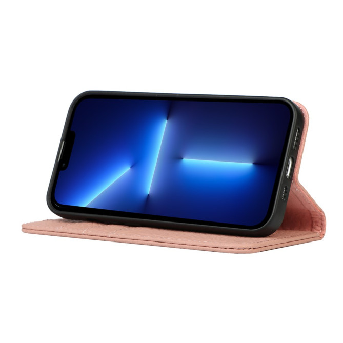 Housse iPhone 13 mini Portefeuille Support Cuir Véritable Modèle 3
