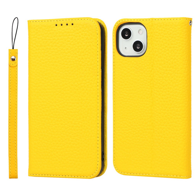 Housse iPhone 13 mini Portefeuille Support Cuir Véritable Modèle 3