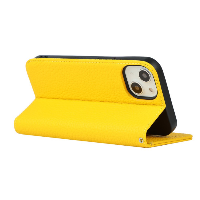 Housse iPhone 13 mini Portefeuille Support Cuir Véritable Modèle 3
