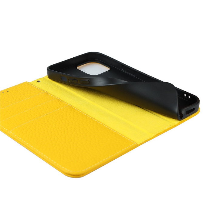 Housse iPhone 13 mini Portefeuille Support Cuir Véritable Modèle 3