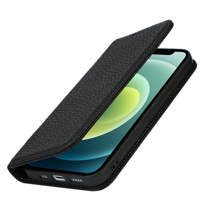 Housse iPhone 13 mini Portefeuille Support Cuir Véritable Modèle 3