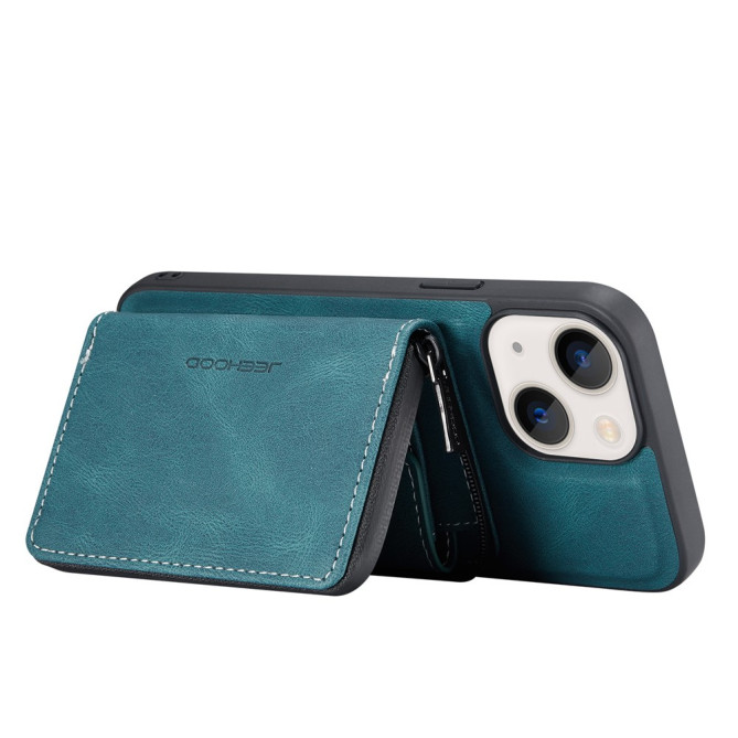 Housse iPhone 13 mini YB Portefeuille Fermeture Éclair Magnétique
