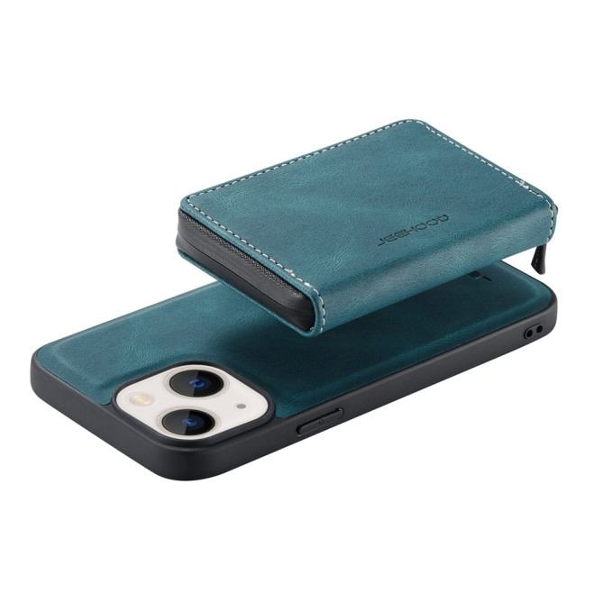 Housse iPhone 13 mini YB Portefeuille Fermeture Éclair Magnétique