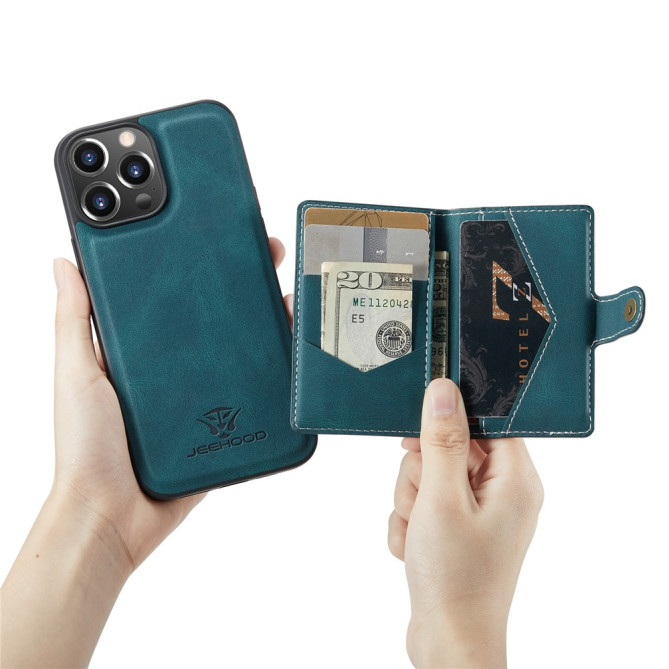 Housse iPhone 13 mini JEEHOOD Portefeuille Magnétique