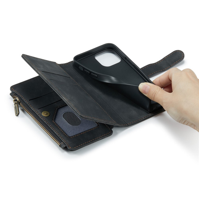 Housse iPhone 13 mini CASEME Portefeuille Fermeture Éclair