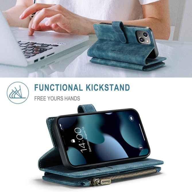 Housse iPhone 13 mini CASEME Portefeuille Fermeture Éclair
