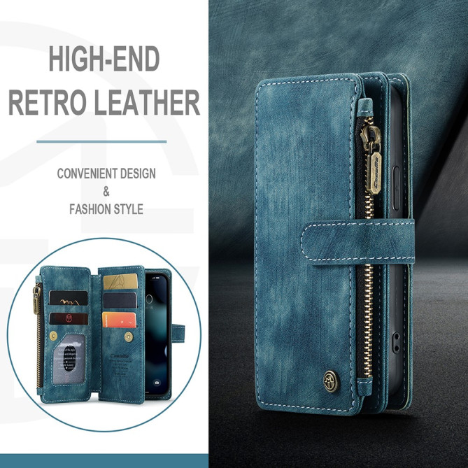 Housse iPhone 13 mini CASEME Portefeuille Fermeture Éclair