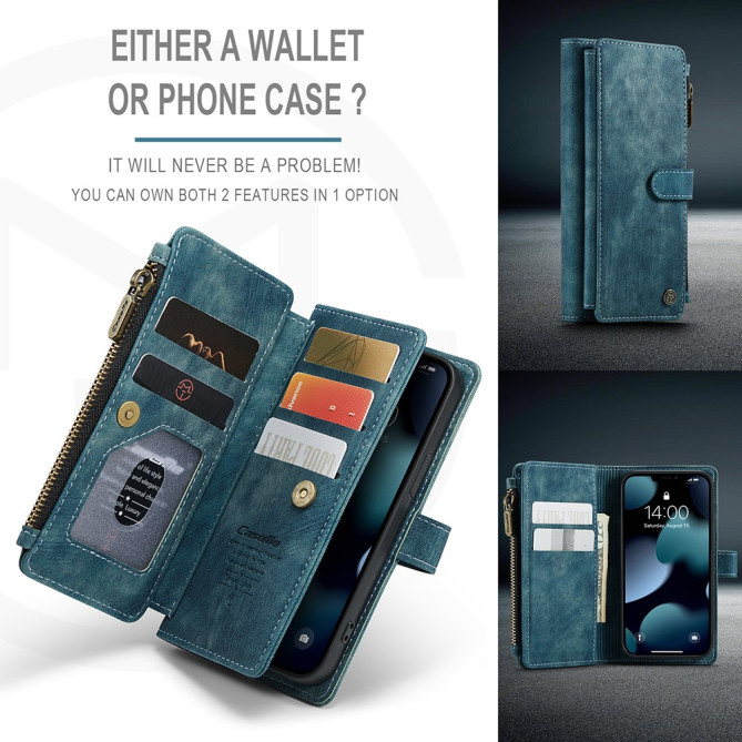 Housse iPhone 13 mini CASEME Portefeuille Fermeture Éclair