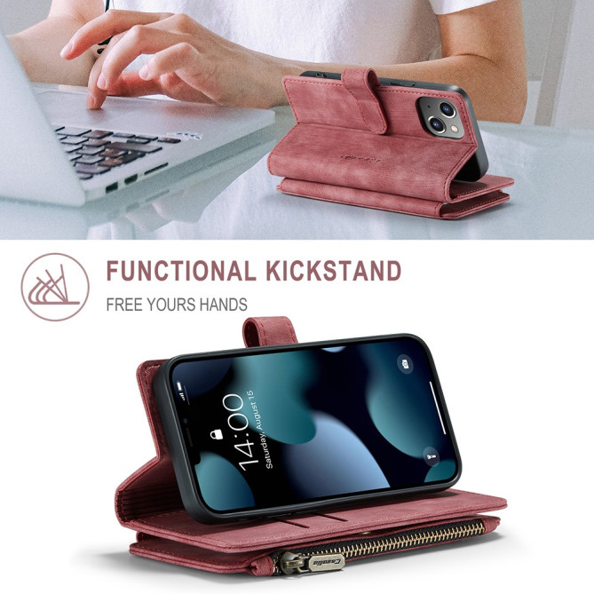 Housse iPhone 13 mini CASEME Portefeuille Fermeture Éclair