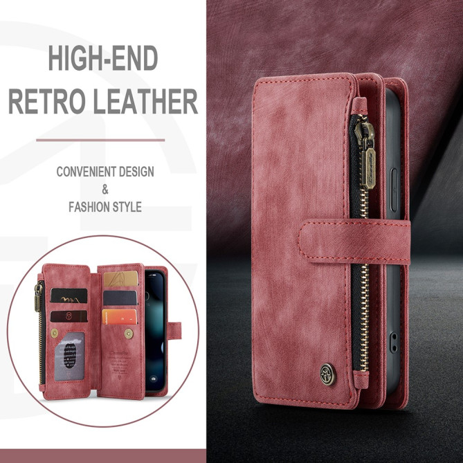 Housse iPhone 13 mini CASEME Portefeuille Fermeture Éclair