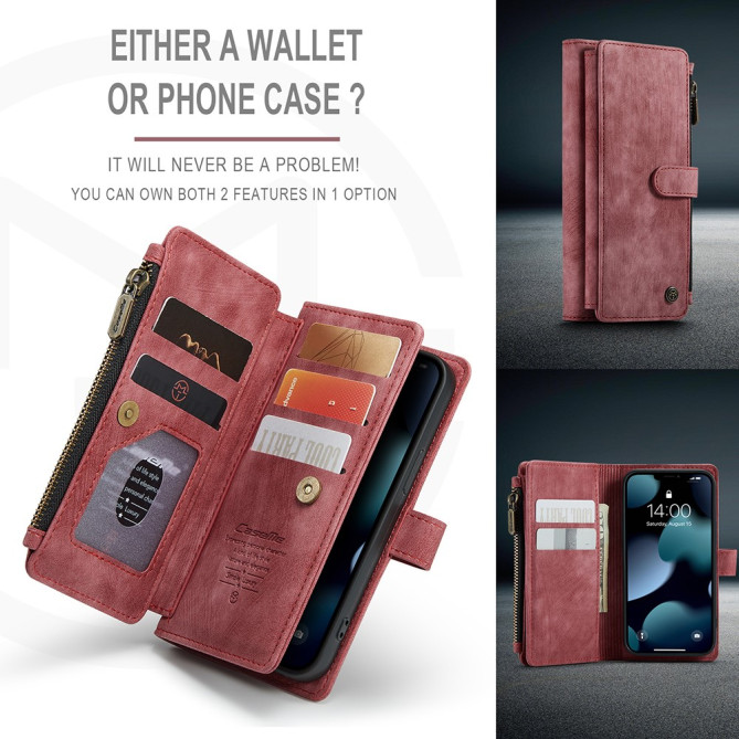 Housse iPhone 13 mini CASEME Portefeuille Fermeture Éclair