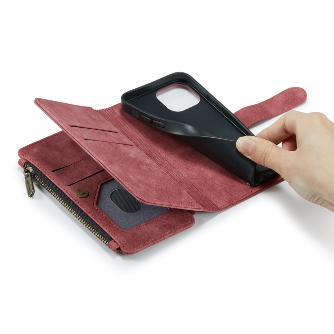Housse iPhone 13 mini CASEME Portefeuille Fermeture Éclair