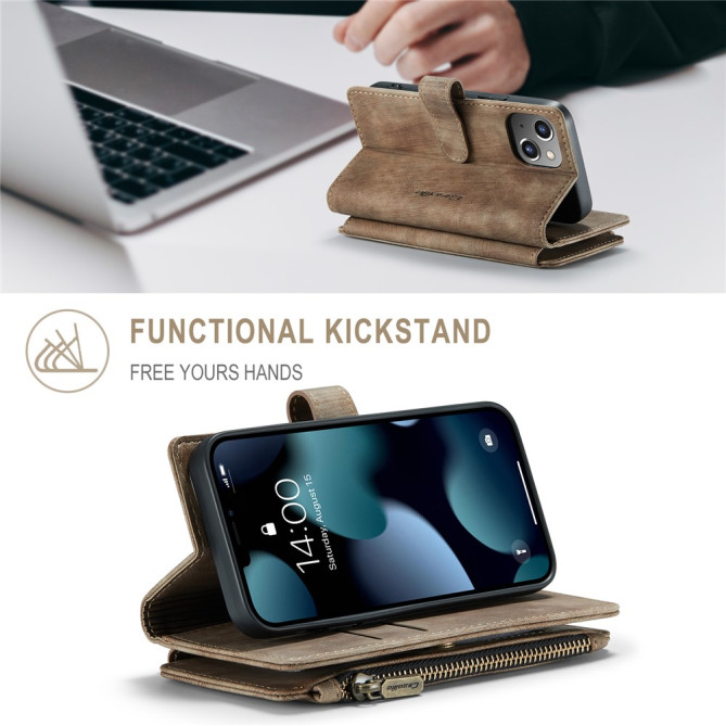 Housse iPhone 13 mini CASEME Portefeuille Fermeture Éclair