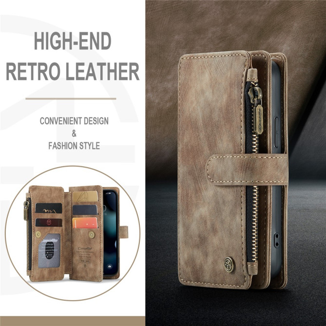 Housse iPhone 13 mini CASEME Portefeuille Fermeture Éclair