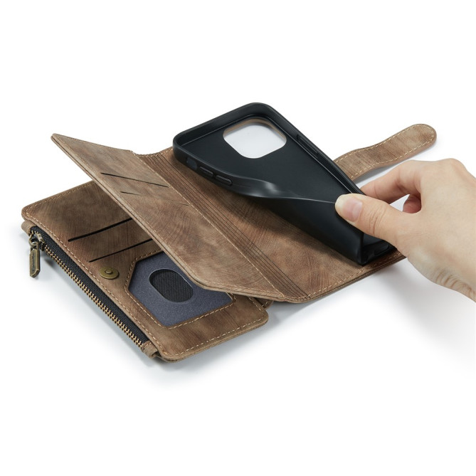 Housse iPhone 13 mini CASEME Portefeuille Fermeture Éclair