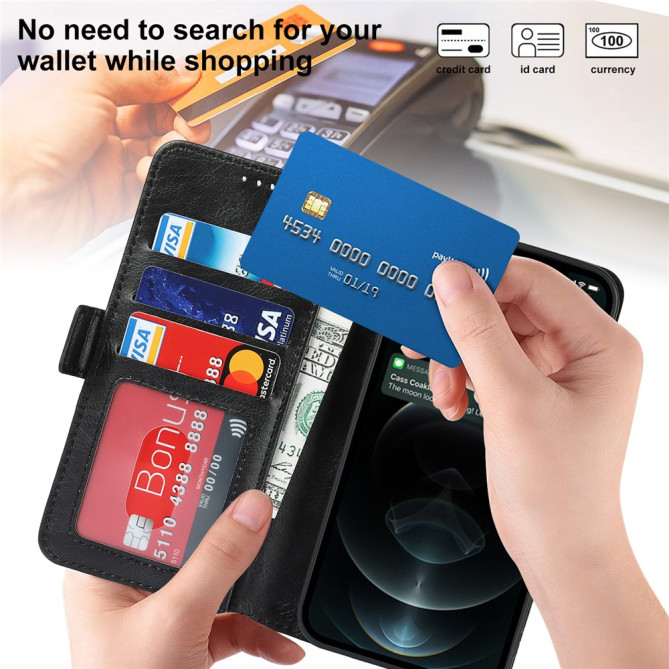 Housse iPhone 13 mini Portefeuille RFID Rétro