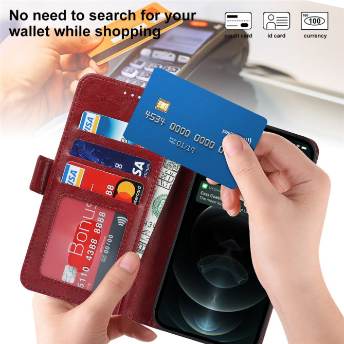 Housse iPhone 13 mini Portefeuille RFID Rétro