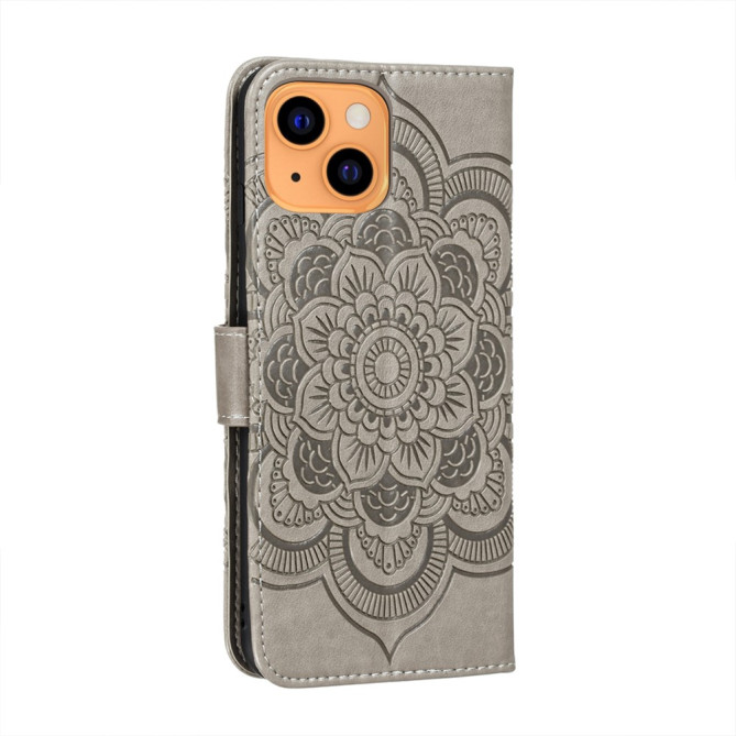 Housse iPhone 13 mini Mandala Floral Portefeuille Support Modèle 2