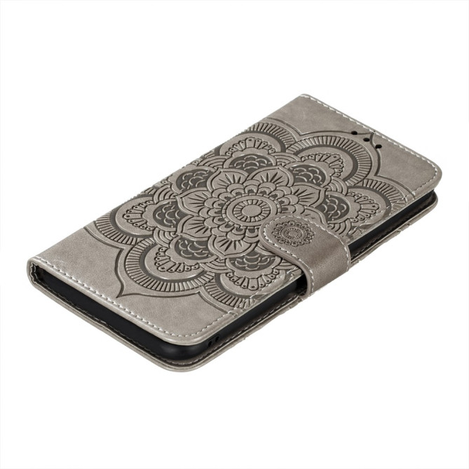 Housse iPhone 13 mini Mandala Floral Portefeuille Support Modèle 2