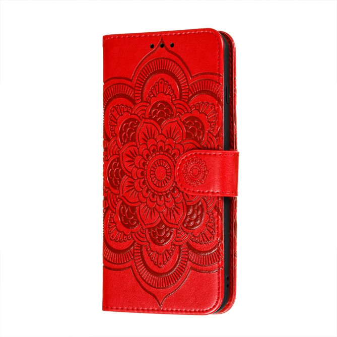 Housse iPhone 13 mini Mandala Floral Portefeuille Support Modèle 2