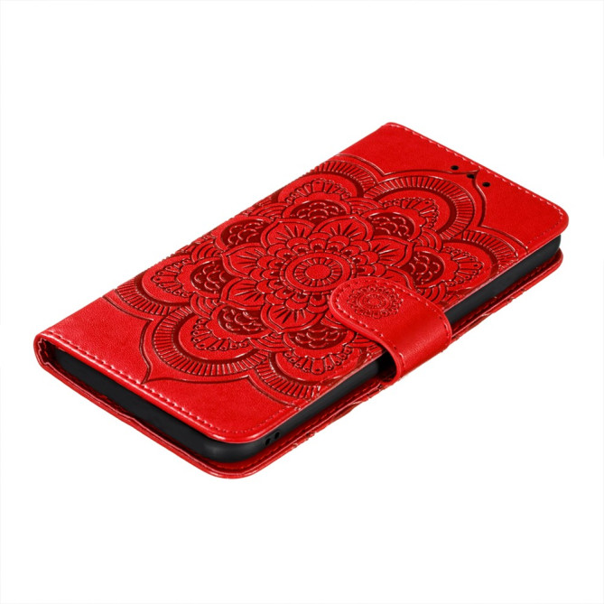 Housse iPhone 13 mini Mandala Floral Portefeuille Support Modèle 2