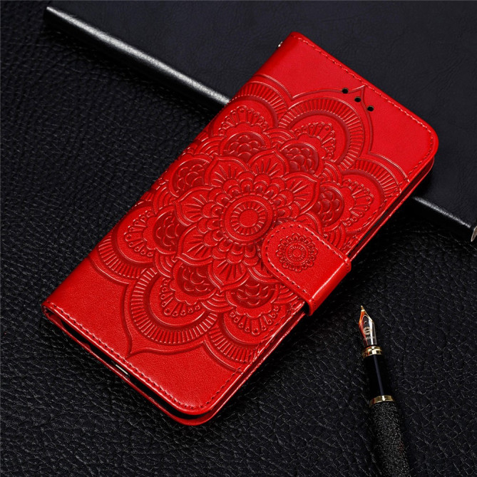 Housse iPhone 13 mini Mandala Floral Portefeuille Support Modèle 2