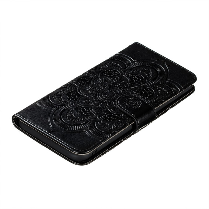Housse iPhone 13 mini Mandala Floral Portefeuille Support Modèle 2