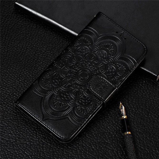 Housse iPhone 13 mini Mandala Floral Portefeuille Support Modèle 2