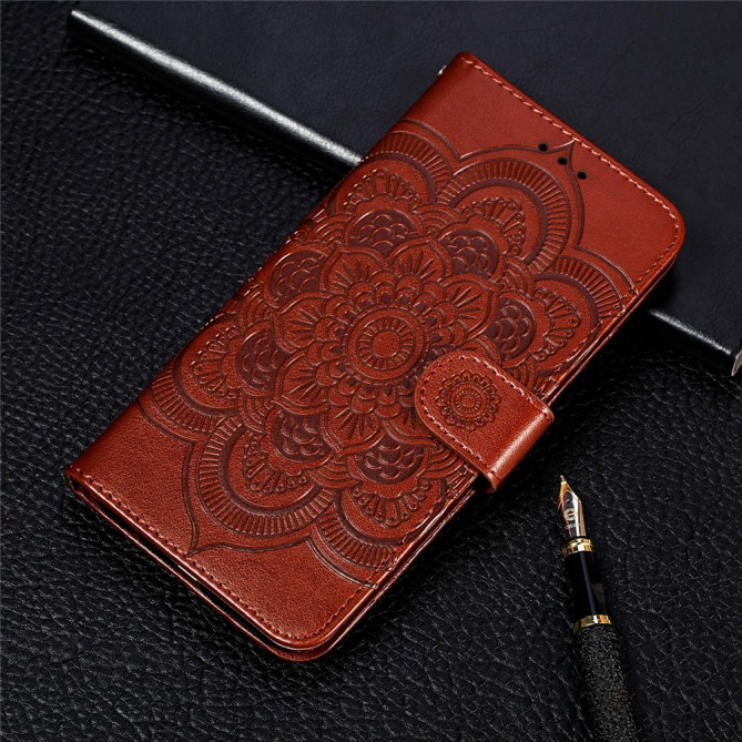 Housse iPhone 13 mini Mandala Floral Portefeuille Support Modèle 2