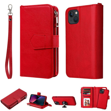 Housse iPhone 13 mini Portefeuille Fermeture Éclair Magnétique