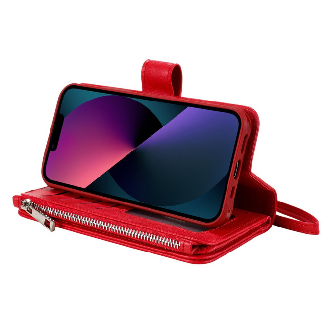 Housse iPhone 13 mini Portefeuille Fermeture Éclair Magnétique