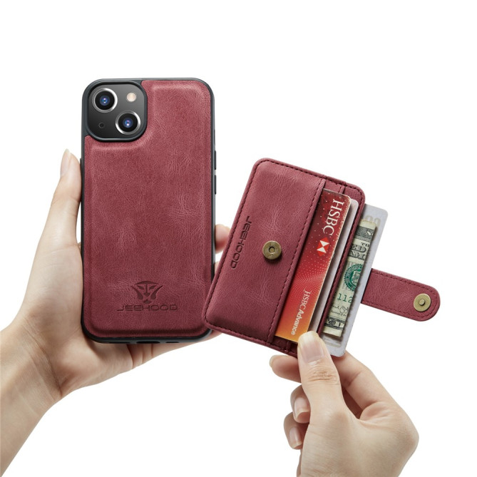 Housse iPhone 13 mini JEEHOOD Portefeuille RFID Magnétique