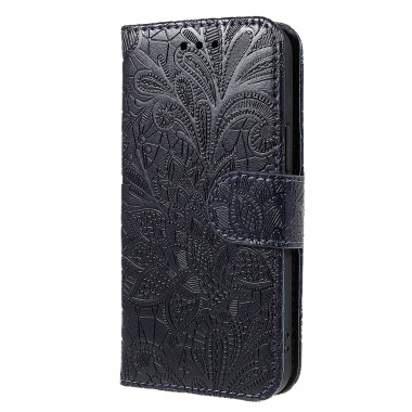 Housse iPhone 13 mini Dentelle Fleurie Portefeuille Support