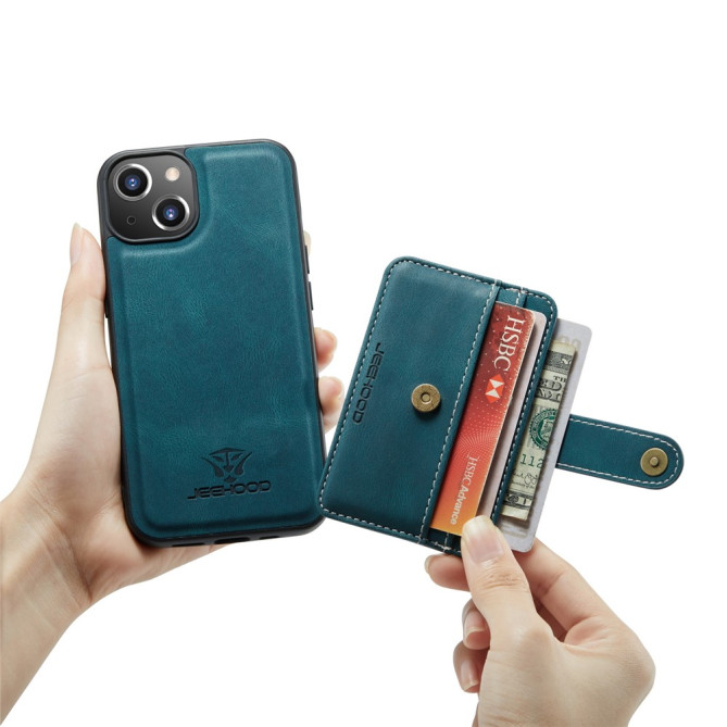 Housse iPhone 13 mini JEEHOOD Portefeuille RFID Magnétique