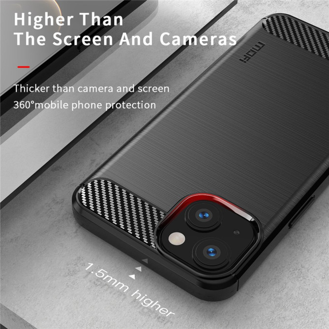 Coque iPhone 13 mini Fibre de Carbone Brossée Modèle 2