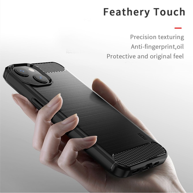 Coque iPhone 13 mini Fibre de Carbone Brossée Modèle 2