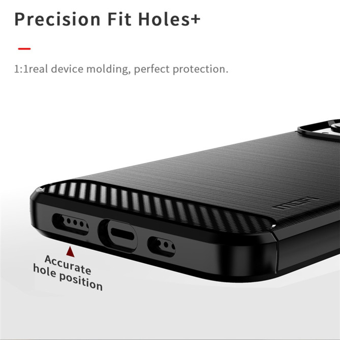 Coque iPhone 13 mini Fibre de Carbone Brossée Modèle 2
