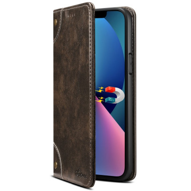 Housse iPhone 13 mini SUTENI Portefeuille Support Anti-Chocs
