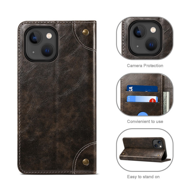 Housse iPhone 13 mini SUTENI Portefeuille Support Anti-Chocs