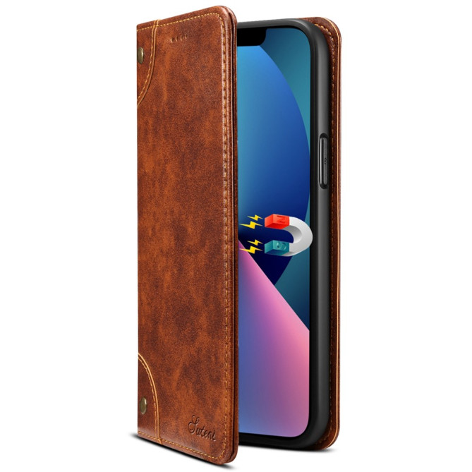 Housse iPhone 13 mini SUTENI Portefeuille Support Anti-Chocs