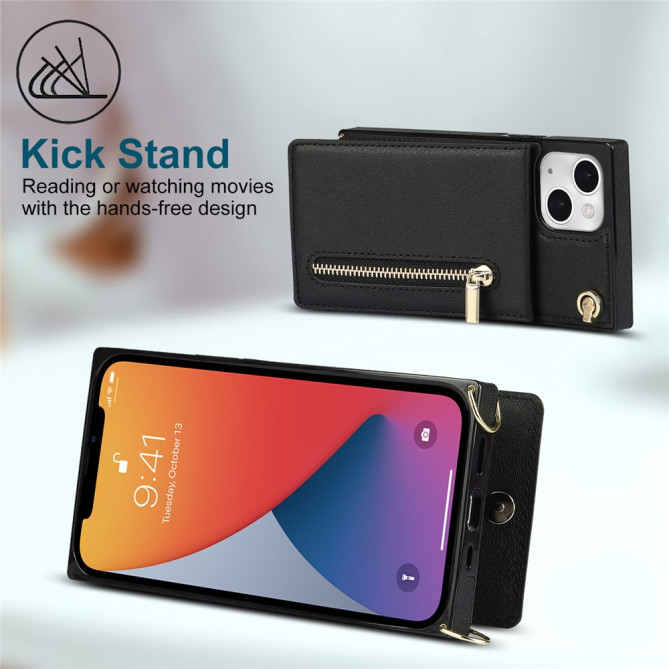 Housse iPhone 13 mini Portefeuille Fermeture Éclair Modèle 3