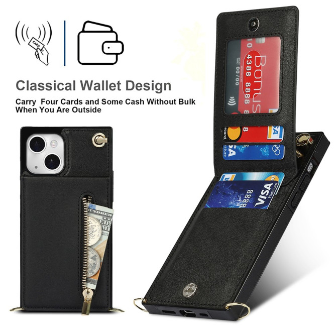 Housse iPhone 13 mini Portefeuille Fermeture Éclair Modèle 3