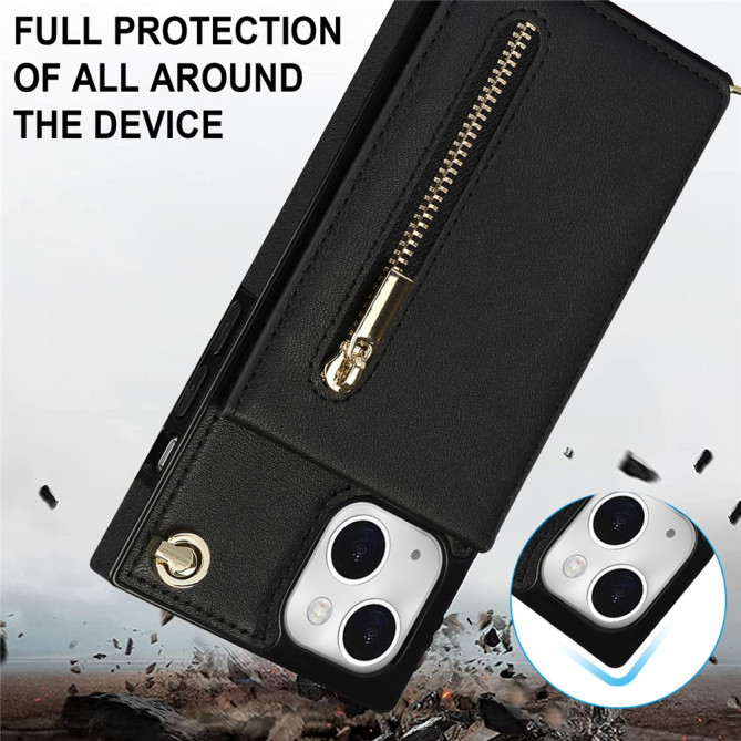 Housse iPhone 13 mini Portefeuille Fermeture Éclair Modèle 3
