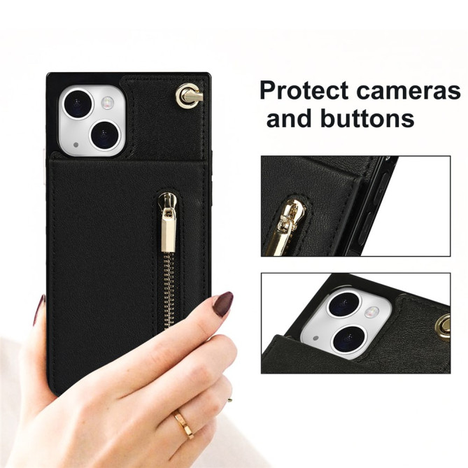 Housse iPhone 13 mini Portefeuille Fermeture Éclair Modèle 3
