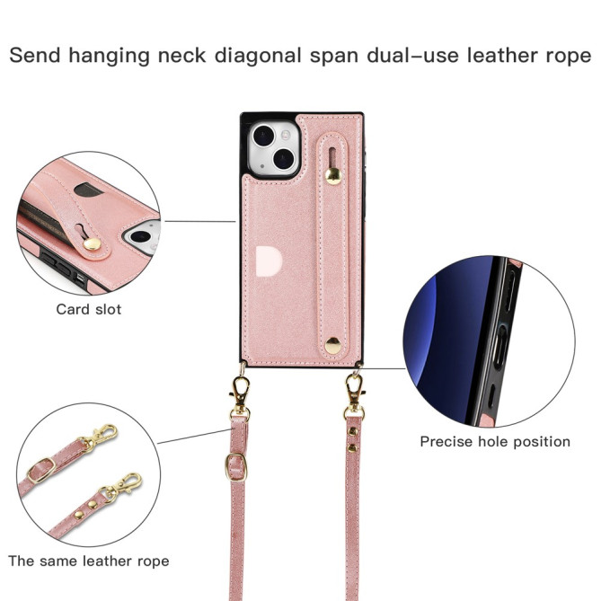 Housse iPhone 13 mini Portefeuille Support avec Dragonne Modèle 3