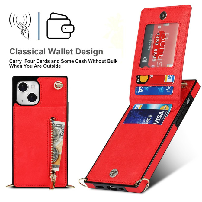 Housse iPhone 13 mini Portefeuille Fermeture Éclair Modèle 3