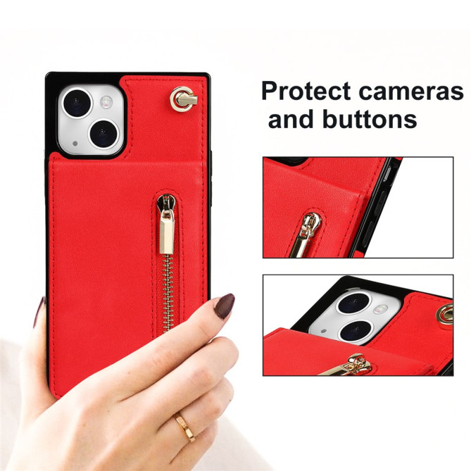 Housse iPhone 13 mini Portefeuille Fermeture Éclair Modèle 3