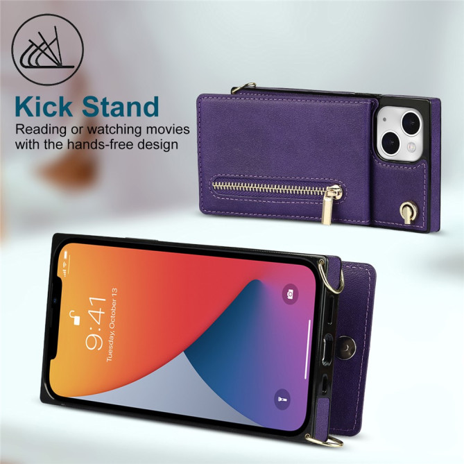 Housse iPhone 13 mini Portefeuille Fermeture Éclair Modèle 3