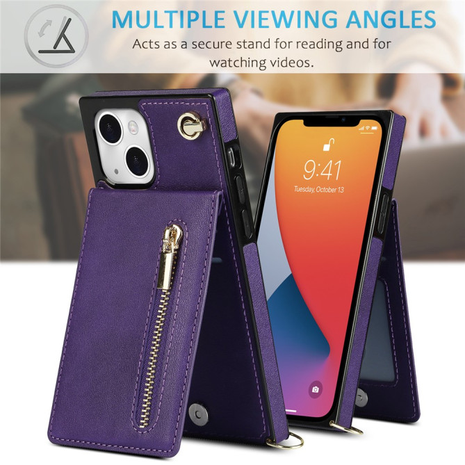 Housse iPhone 13 mini Portefeuille Fermeture Éclair Modèle 3